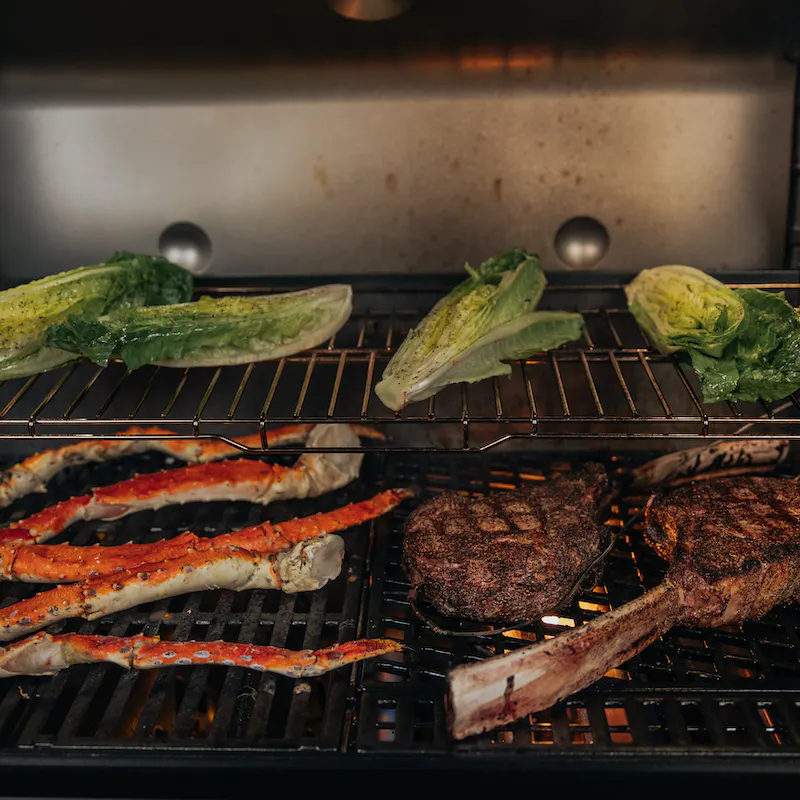 Tough and versatile family BBQ designed to be built in to an outdoor kitchen.