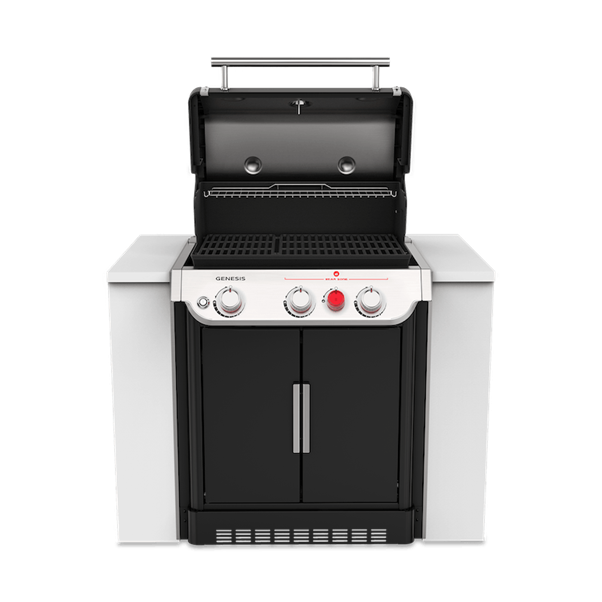 Tough and versatile family BBQ designed to be built in to an outdoor kitchen.