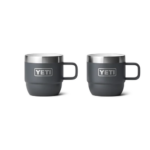Rambler 6oz Stackable Mug 2Pk Charcoal 1 Double wall insulated mugs to keep beverages hot or cold.