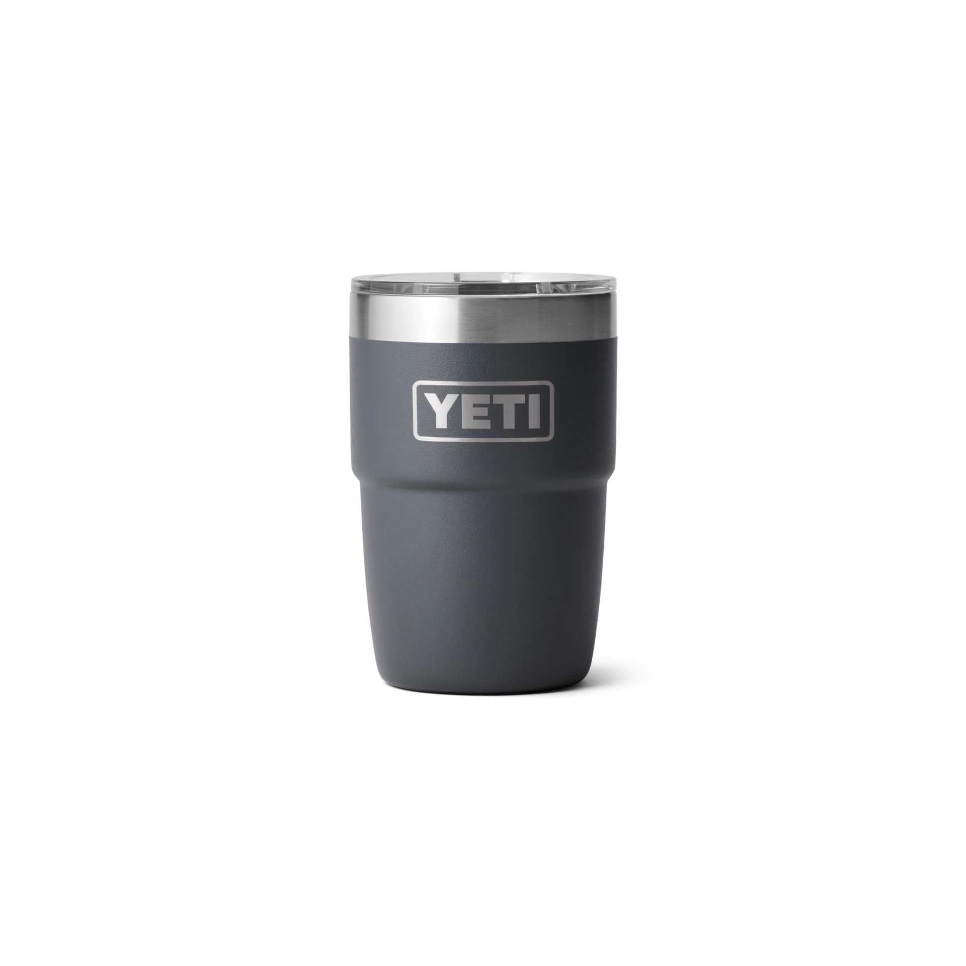 Rambler 8oz Stackable Cup Charcoal 1 Yeti Insulated Cups to keep liquid hot or cold.