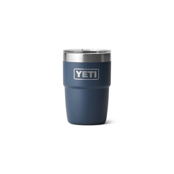 Rambler 8oz Stackable Cup Navy 1 Yeti Insulated Cups to keep liquid hot or cold.
