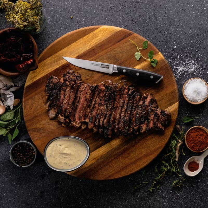 Steak Knife Set 2 German steel cold forged Steak Knife for slicing through steak and other meat.